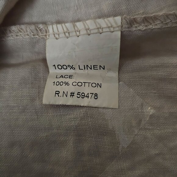 Bellambra Women's Sand Color 100% Pure Linen Short Sleeve Blouse Size Large NWT - Picture 10 of 14